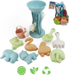 Woopie Green ecologische zandset met molen en gieter, 10 delen