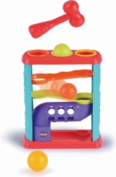 Hamerbaan met knikkers en hamertje