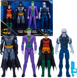 Batman DC set van 4 actiefiguren: Batman, Robin, Joker en Mr. Freeze 30 cm