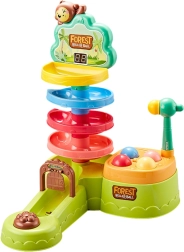 Interactieve Knikkerbaan Skipiste Sensorische Katapult met Hamertje