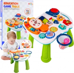 Interactieve educatieve tafel 6-in-1 met licht en geluid