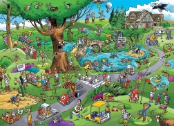 Puzzel DoodleTown: Typische golf 1000 stukjes