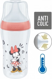 Babyfles NUK Perfect Match MICKEY met temperatuurcontrole 260 ml rood