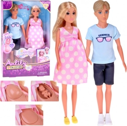 Familiepoppen set – zwangere mama, papa en baby