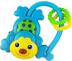 Baby Mix rammelaar met geluid aapje blauw