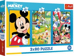 Puzzel 3x80 – team MICKEY MOUSE van Trefl