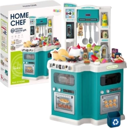 Grote kinderkeuken Home Chef met geluiden en licht, 109 accessoires