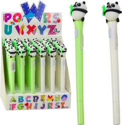 Lichtgevende pen met panda - groen en wit