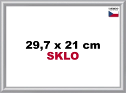 Plastic zilveren lijst voor A4