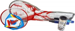 badmintonset met shuttles in etui