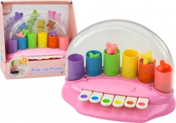 Interactieve roze piano met schietende sterretjes