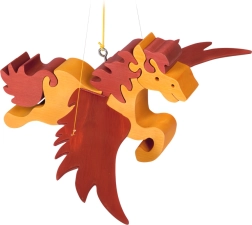 Fauna houten vliegend paard om op te hangen