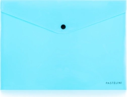 Documentenmap met drukknoop A4 PASTELINI blauw
