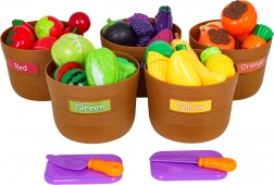 Kleurenset fruit en groenten 34 stuks met accessoires voor kinderen