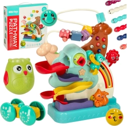 Interactief Montessori-speelgoed 5-in-1 met knikkerbaan en magnetische lade Bibi-inn