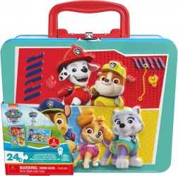 Paw Patrol puzzel in blik 2×24 stukjes 3D-effect