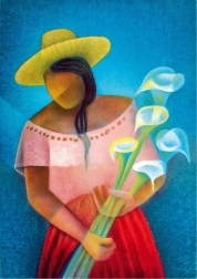 Puzzel vrouw met aronskelken 1000 stukjes BLUEBIRD