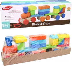 Houten treintje om te trekken