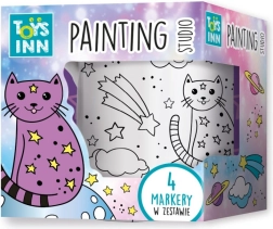 Keramische mok om in te kleuren met kattenmotief