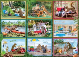 Puzzel Eekhoorns op vakantie 1000 stukjes COBBLE HILL