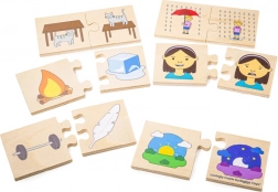 Bigjigs Toys houten didactische puzzel – tegenstellingen