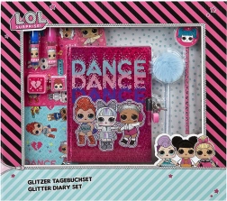 Dagboekenset met glitter LOL Surprise