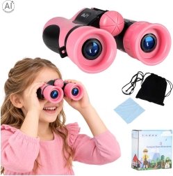 Kinderverrekijker 8x21 met etui, roze