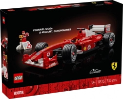 LEGO Icons Ferrari F2004 en Michael Schumacher – verzamelmodel F1