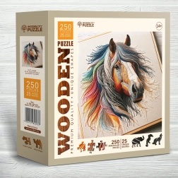 houten puzzel zachte paard 250 stukjes