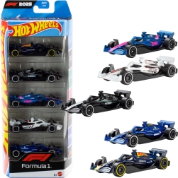 Hot Wheels Formule 1-set met autootjes op schaal 1:64 - 5 stuks