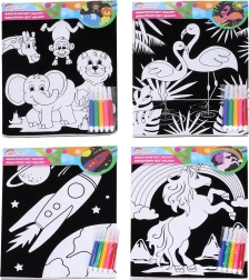 Creatieve fluwelen set 21,5 × 30 cm met 5 stiften