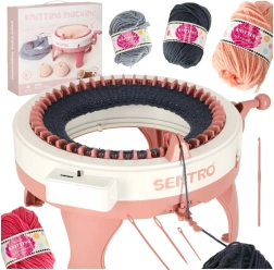 Ronde breimachine met 48 naalden met garen – set voor kinderen en beginners