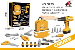 Gele set voor de kleine klusser met rugzak