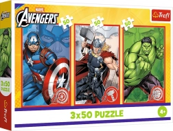 Puzzel 3x50 Disney Marvel The Avengers – jouw held