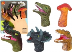 Gekleurde vingerspoppetjes Dinosaurussen, set van 5 stuks