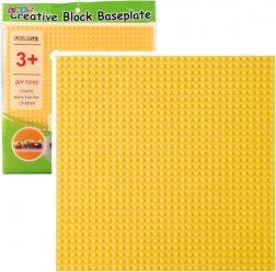Bouwplaat voor Blokken Geel 25,5x25,5 cm
