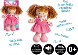 Pluchen pop Anička 20 cm, spreekt Slowaaks