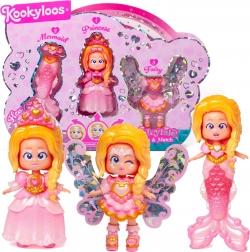 KookyLoos Fairytale Hearts 3-in-1 – fee, zeemeermin en prinses