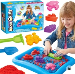 Woopie set met kinetisch zand en opblaadbare zandbak