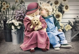 Puzzel 1000 stukjes Eerste liefde