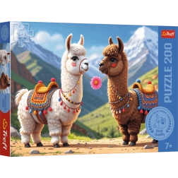 Puzzel TREFL Kleurrijke lama’s 200 stukjes