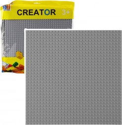 Bouwplaat voor blokken, grijs 25,5 × 25,5 cm