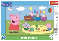 Puzzel 15 stukjes Treintje Peppa Pig
