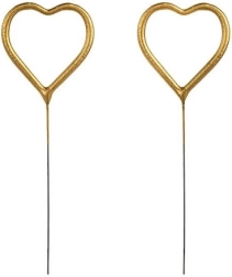 Gouden sterretjes in hartvorm 16,5 cm - 2 stuks