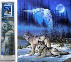 diamant schilderen Wilde Volle Maan 30 × 40 cm