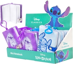 Mini-notitieboek DISNEY Lilo & Stitch met pluche oppervlak en sleutelhanger