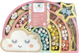 Houten Pastelkleurige Kralen Regenboog