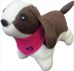Toys Inn naaiset – pluchen hondje met vlekjes