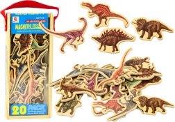 houten dierenmagneten, set van 20 stuks