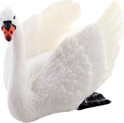 Plastic figuurtje zwaan 8 cm